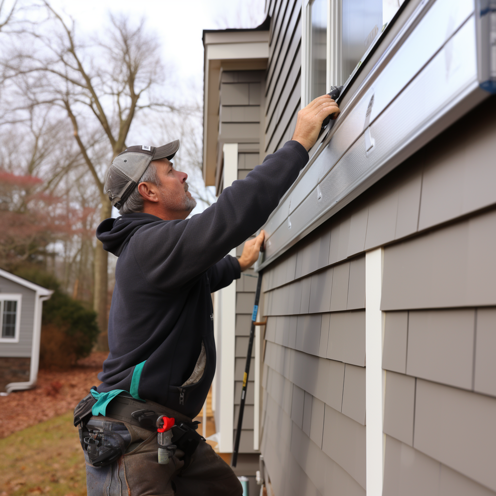 siding contractor in seattle installing siding on the wall